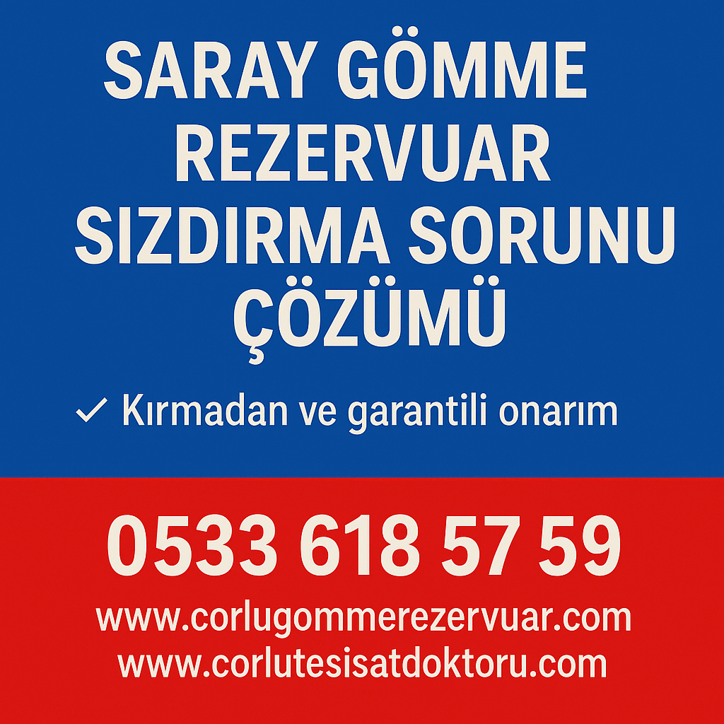 Saray Gömme Rezervuar Sızdırma Sorunu Çözümü – Çorlu Tesisat Doktoru