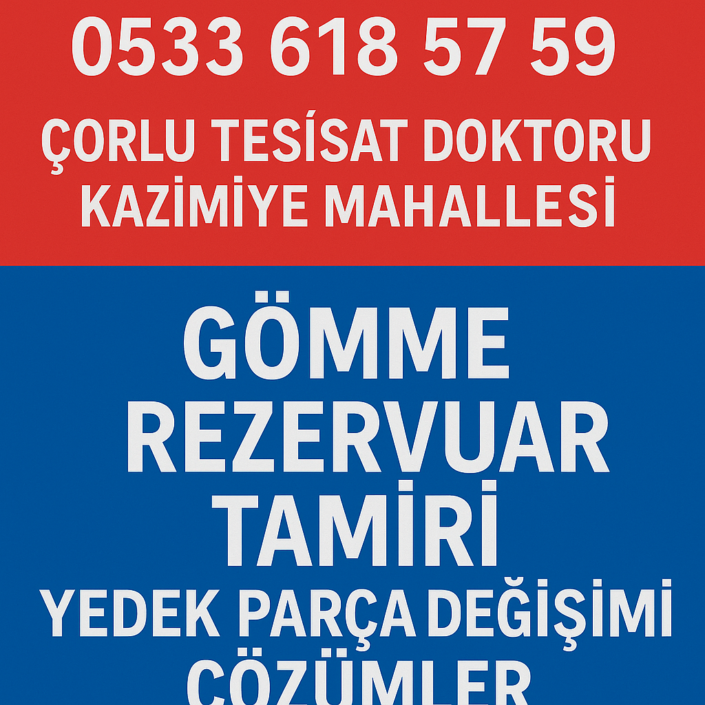 ÇORLU TESİSAT DOKTORU – KAZİMİYE MAHALLESİ GÖMME REZERVUAR TAMİRİ, YEDEK PARÇA DEĞİŞİMİ, ÇÖZÜMLER